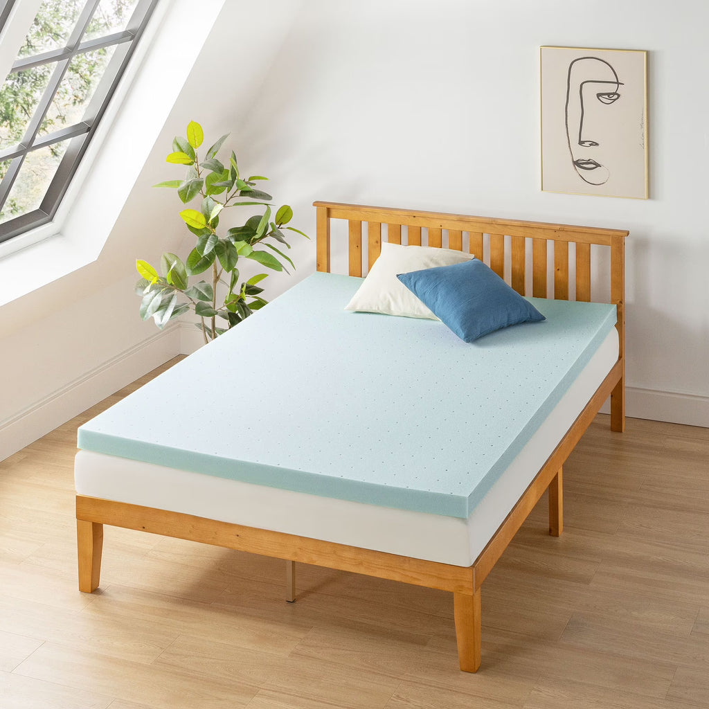 3" Cooling Gel Ventilated Memory Foam Mattress Topper, Twin-Xl